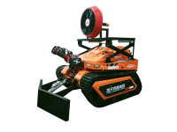 RXR-YM60000D消防排煙滅火機(jī)器人 （第4代，油動液壓，帶推鏟，可升降排煙機(jī)）