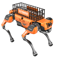 輔助運(yùn)輸四足機(jī)器狗 （第5代，高強(qiáng)度載物框+伴隨功能+自探索式導(dǎo)航系統(tǒng)+自組網(wǎng)+云管理平臺(tái)）